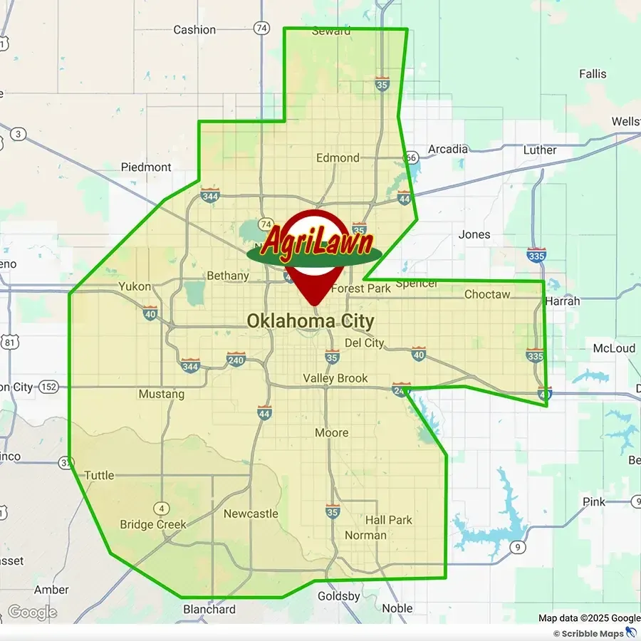 agrilawn-oklahoma-city-service-area-map